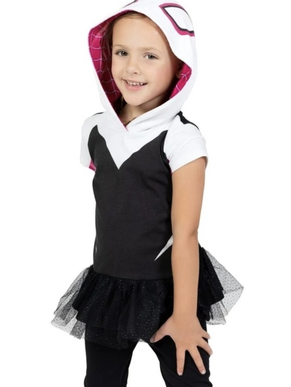 Girls 2pc Spider-Gwen Hooded Tutu Outfit